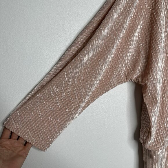 Chicos Blouse 2XL Pink Velvet Ribbed - Picture 4 of 11